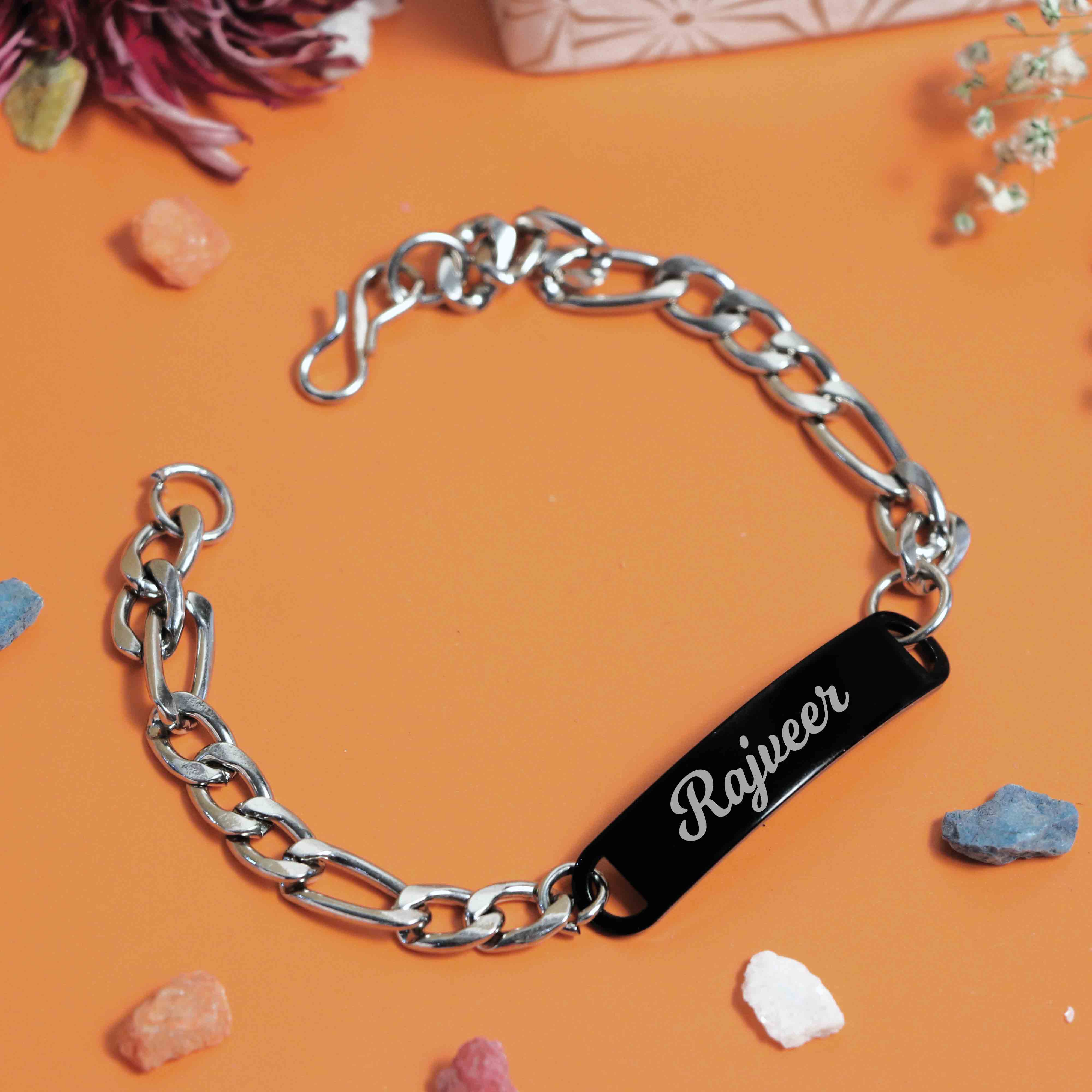 Personalized Name Bracelet For Women - Black