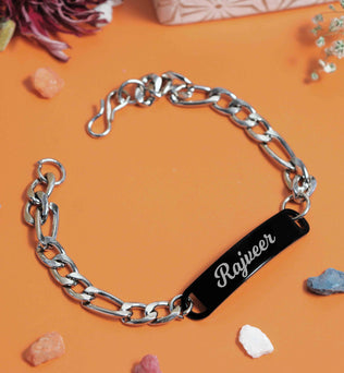 Personalized Name Bracelet For Women - Black