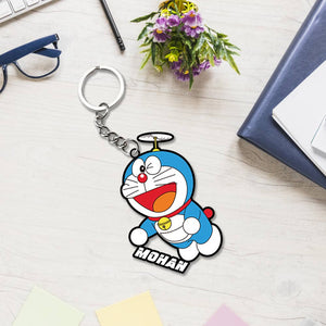 Doraemon Characters Keychain Or Keyrings With Name | Love Craft Gifts