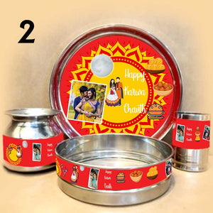 Customized Karwa Chauth Pooja Thali Set | Love Craft Gifts