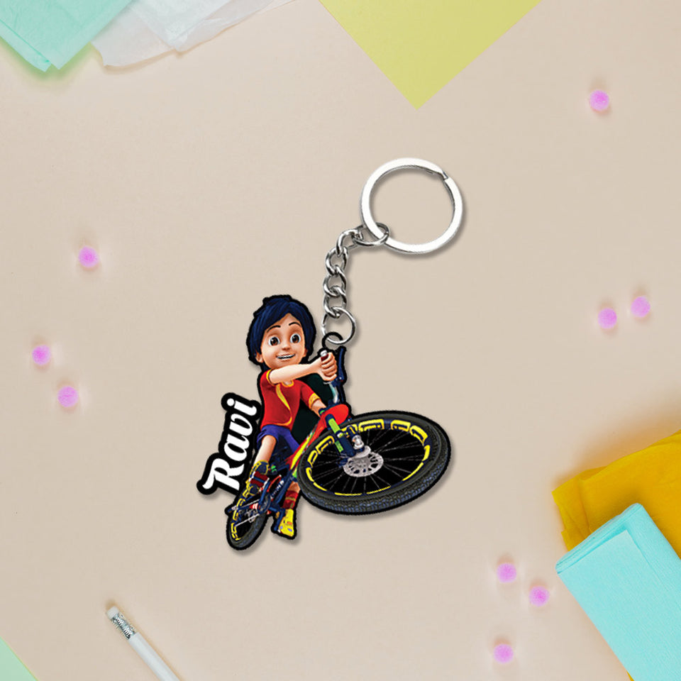 Cycle Keychain With Name: Cycle Keyrings | Love Craft Gifts