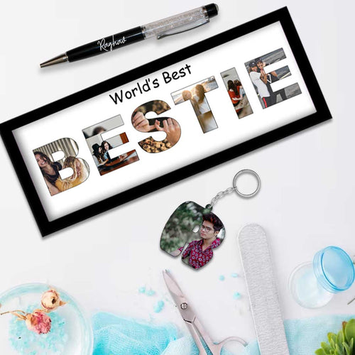 Bestie Frame, Pen & Keychain Gift Combo | Love Craft Gifts