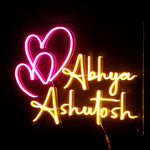 Couples Customized Neon Name Light Frames