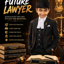 Personalized Future Lawyer Digital Portrait for Kids | Custom Supreme Court Advocate Artwork