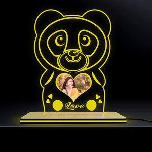 Acrylic Glowing Panda Lamp with Photo & Text