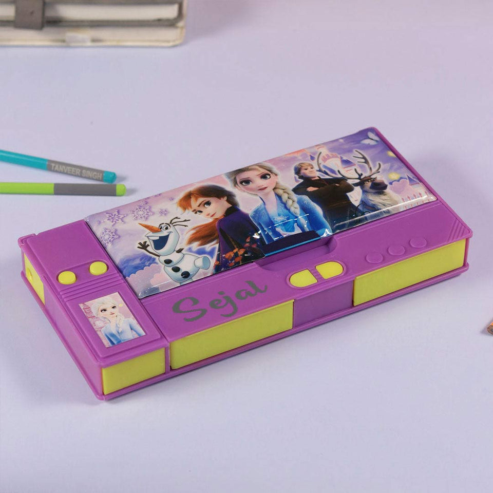 Personalized Elsa and Princess Anna Sisters Pencil Box