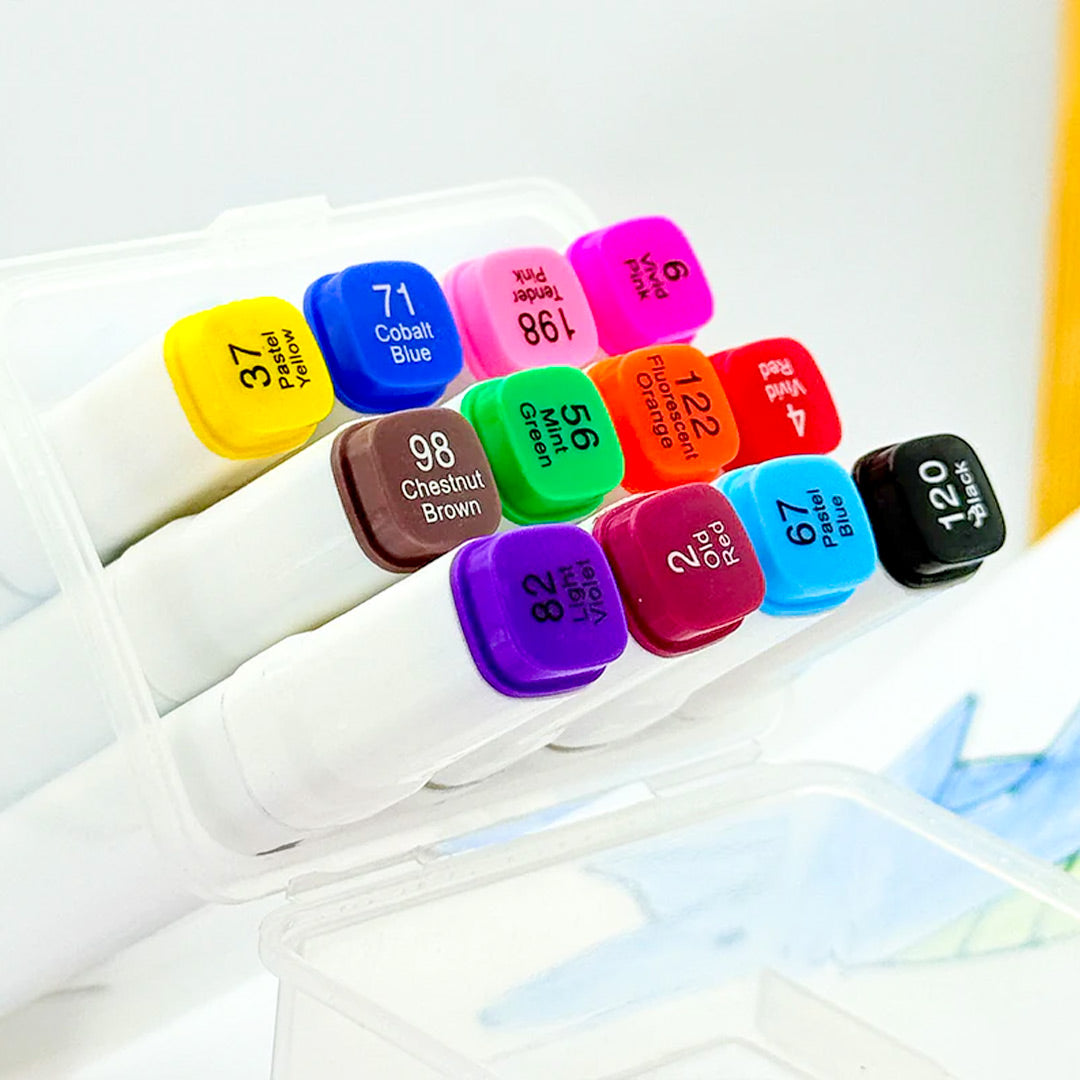 Navratri  Dual Tip Professional Artist Marker - Set of 12 Piece