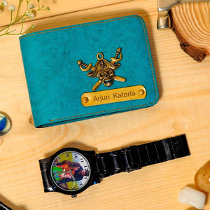 Customized Men's Wallet & Watch Combo