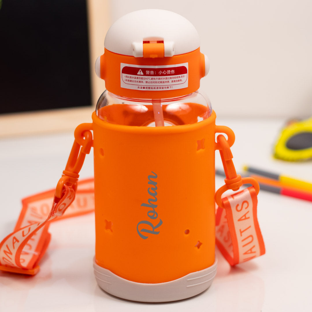 Rocket-Themed Kids Water Bottle