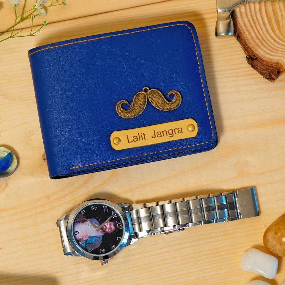 Customized Men's Wallet & Watch Combo