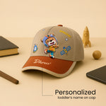 Custom Name Kids Cap with Frog Spinner – Playful Cartoon Hat for Toddlers | Love Craft Gifts