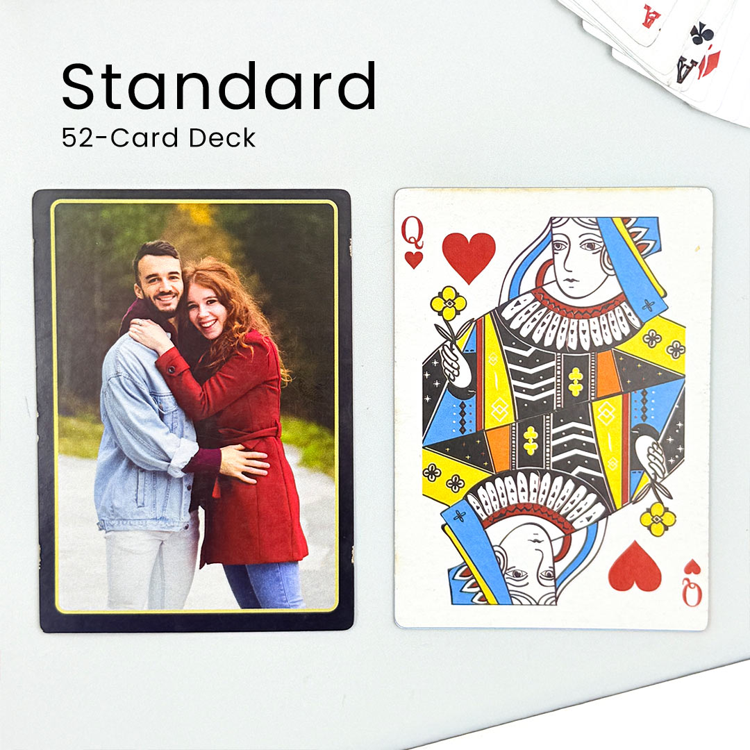Personalized Photo Playing Cards – Custom Name & Picture Deck for Couples