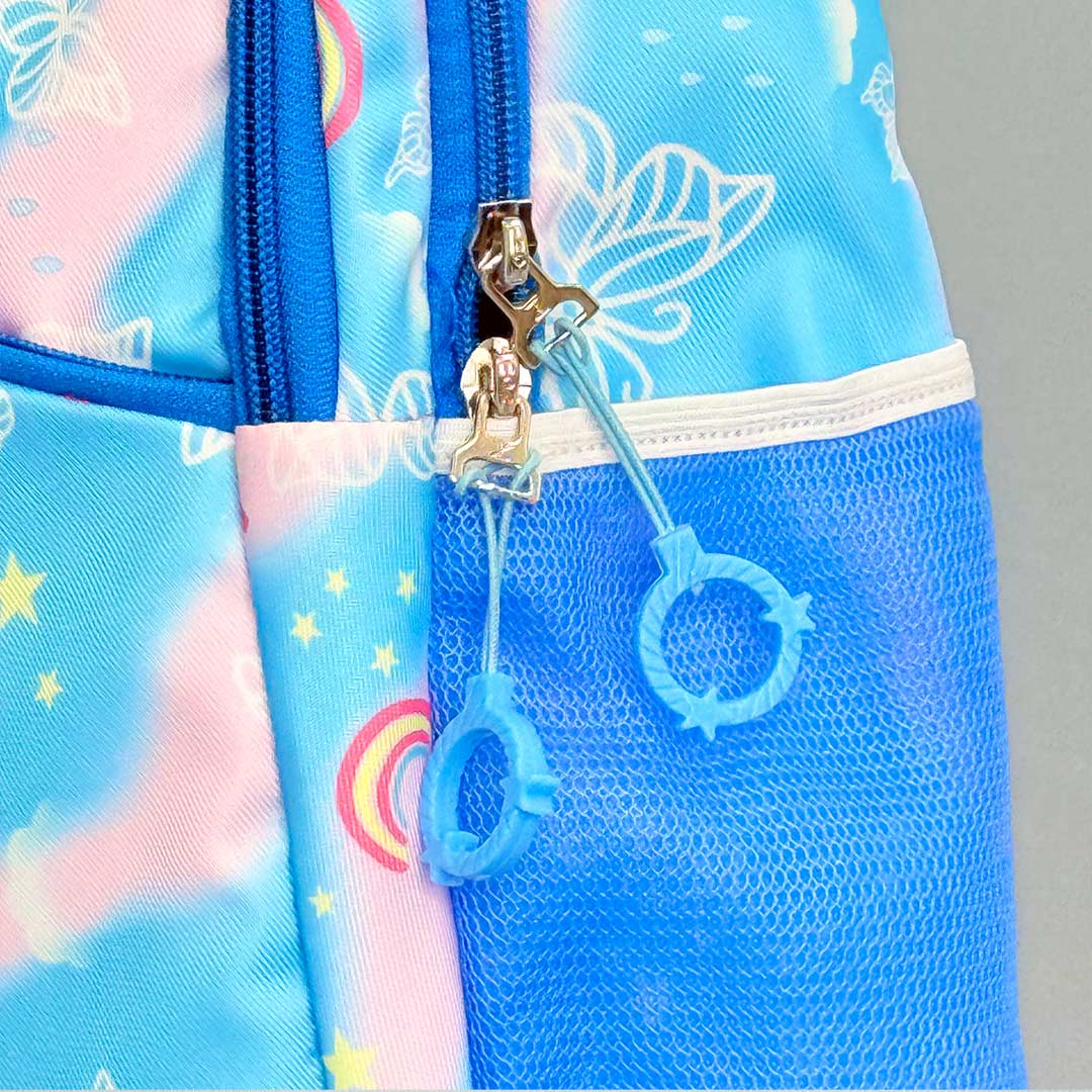 Custom Name Blue School Backpack for Kids