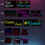 Customized Neon Name Light Frames