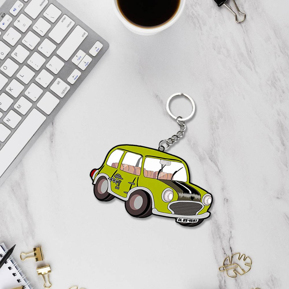 Mr. Bean Keychain Or Keyrings With Name | Love Craft Gifts