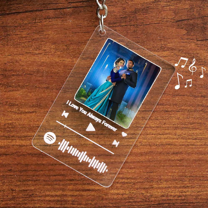 Spotify Music Keychain With Photo | Love Craft Gifts