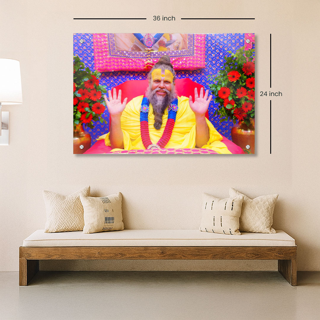 Premanand Maharaj Ji Acrylic Wall Frame – 24x36 Inch
