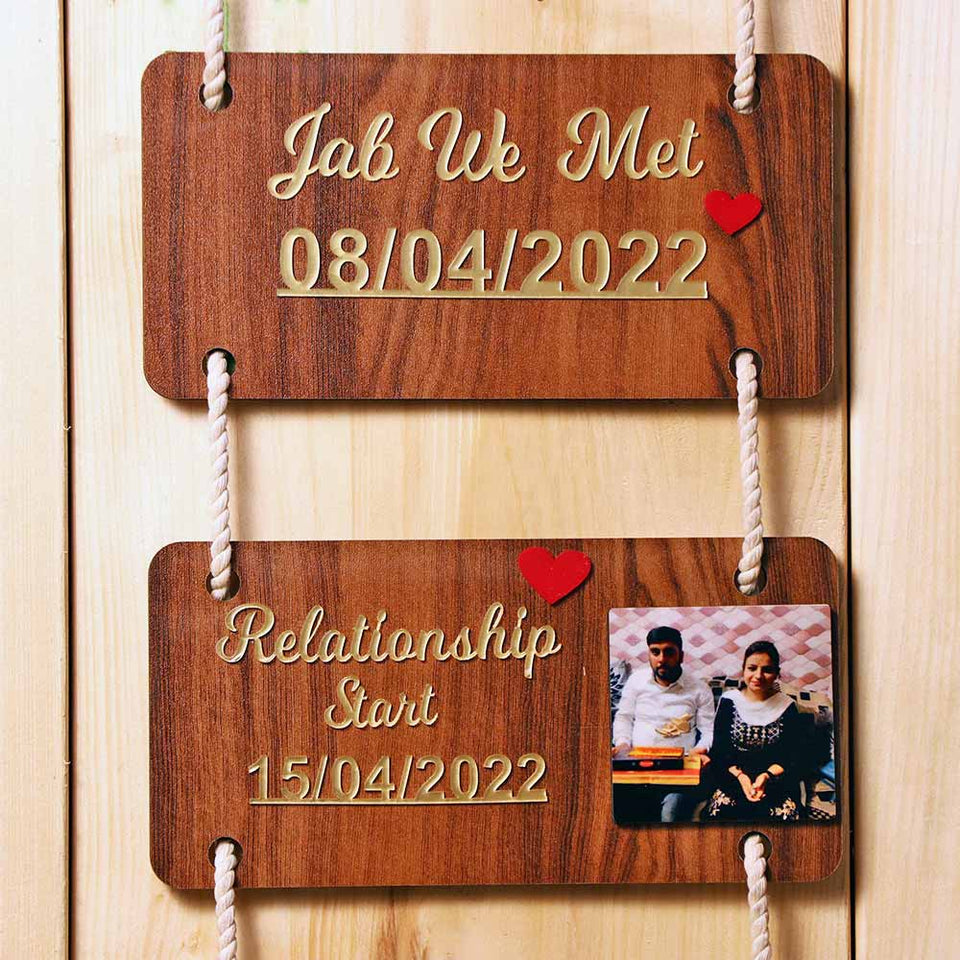 Love Story Wooden Wall Hanger