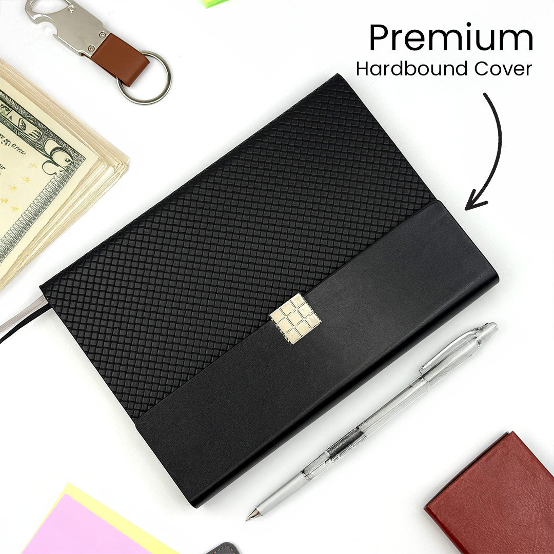 A5 Woven Vegan Leather Diary – Personalized with Name