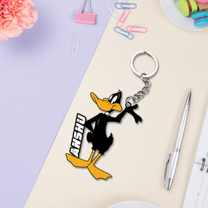 Cute Cartoon Rabbit Keychain With Name: Rabbit Keyrings | Love Craft Gifts