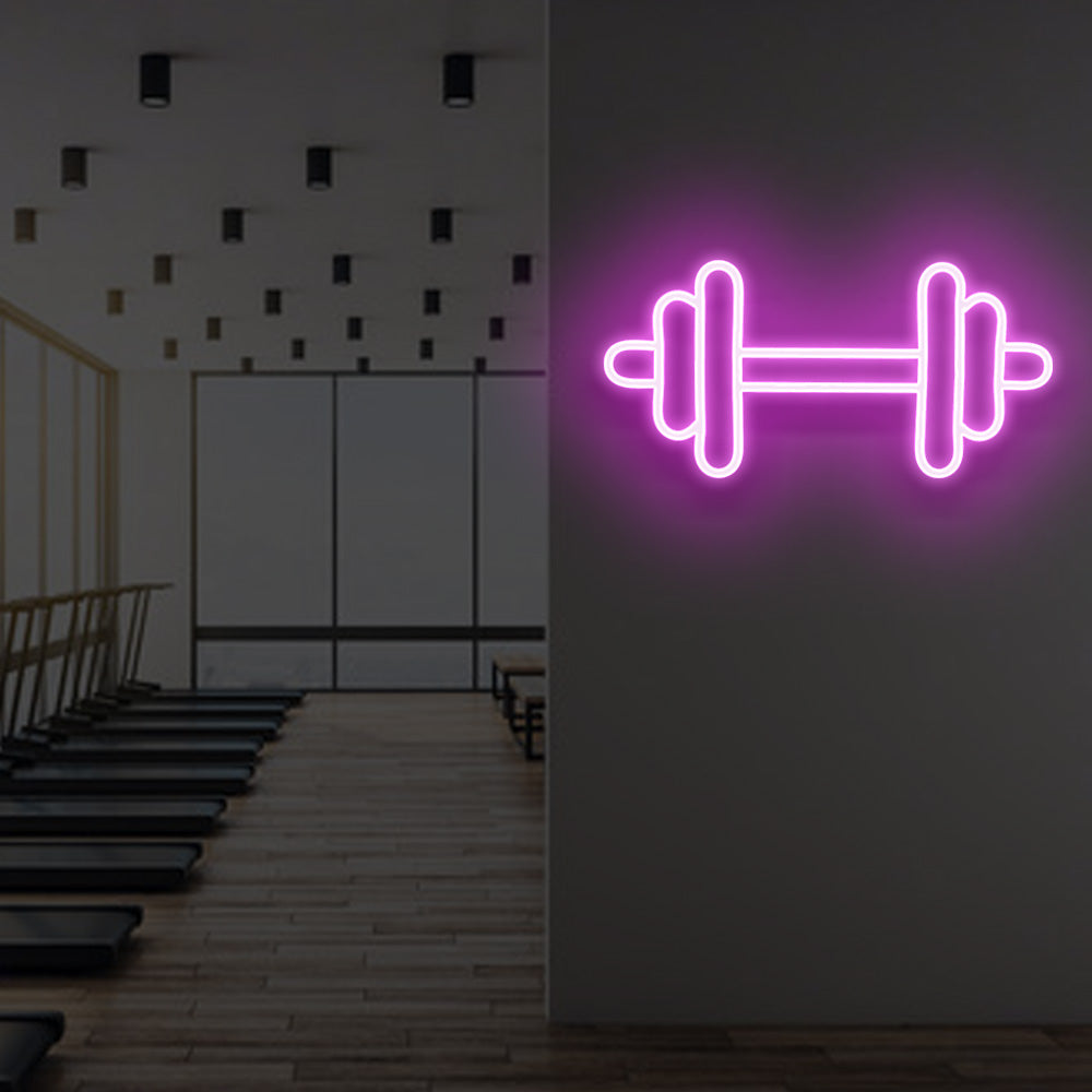 Dumbbell Neon Sign Light