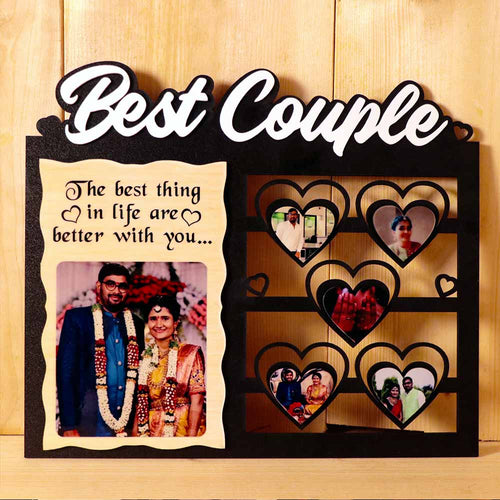 Personalized Best Couple Photo Wooden Table Top