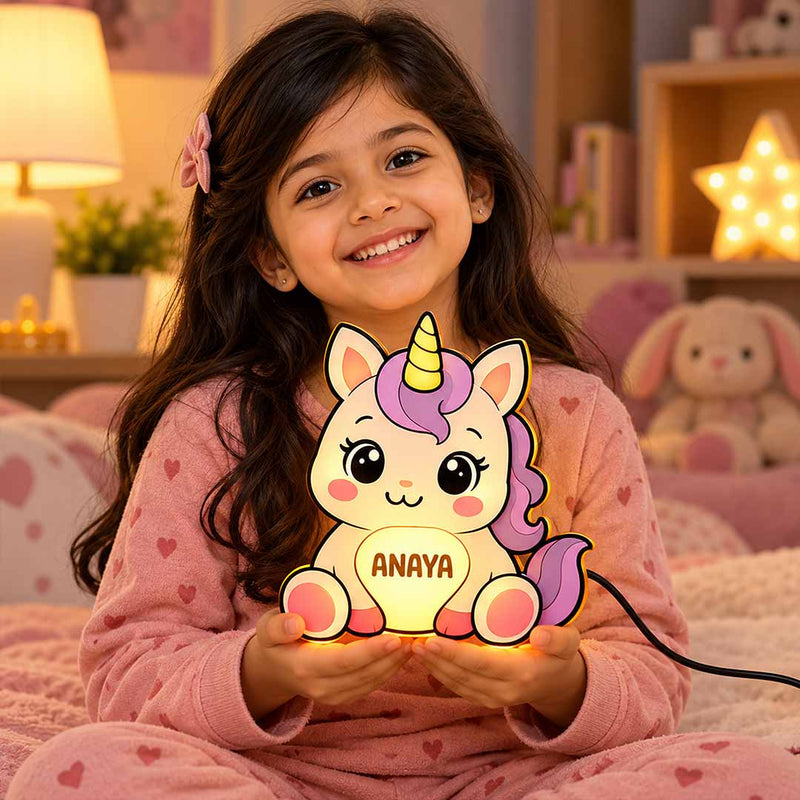 4. Personalized Unicorn Table Lamp 5x7" | Custom Name LED Night Light for Girls Bedroom Decor | Love Craft Gifts™
