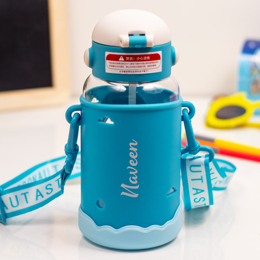 Rocket-Themed Kids Water Bottle