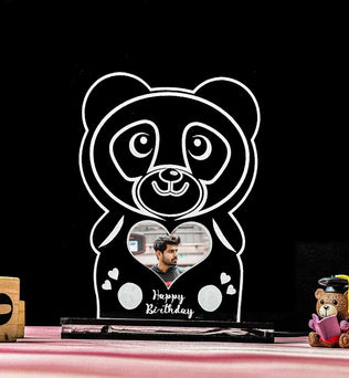 Acrylic Glowing Panda Lamp with Photo & Text