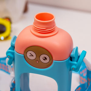 Cute Wink Face Kids Water Bottle