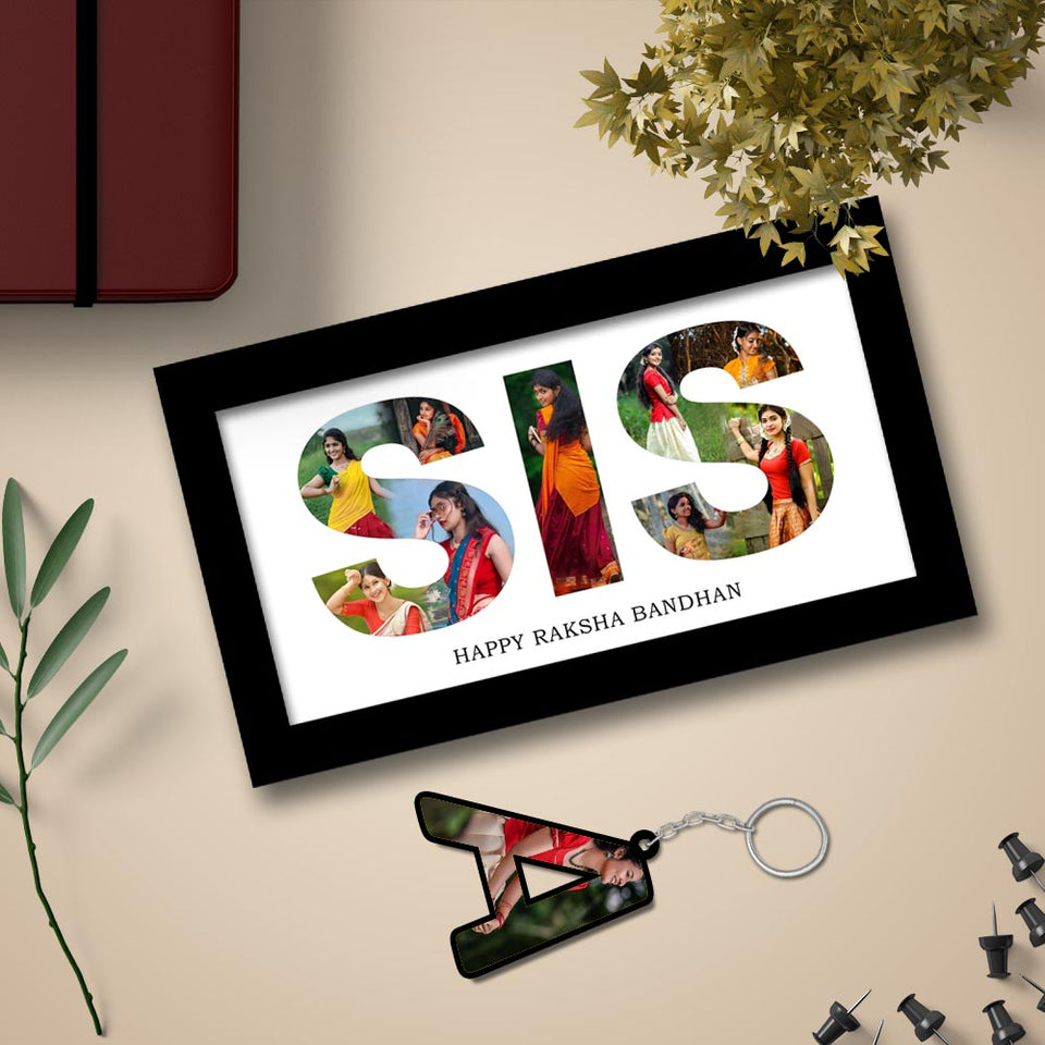 SIS– Photo Collage Frame for Sister – Raksha Bandhan Special Love Craft Gifts