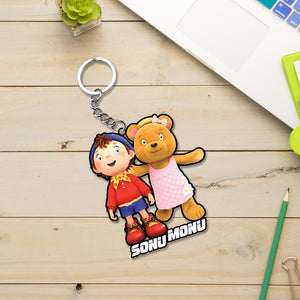 Noddy Cartoon Character Keychain With Name | Love Craft Gifts