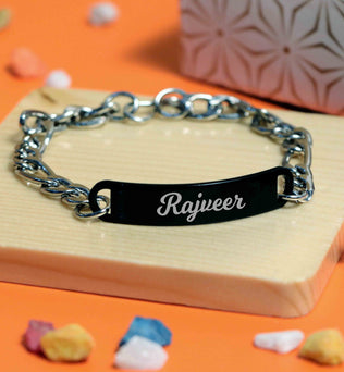 Personalized Name Bracelet For Women - Black