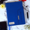 Customized Blue Diary With Flip Strap Closure
