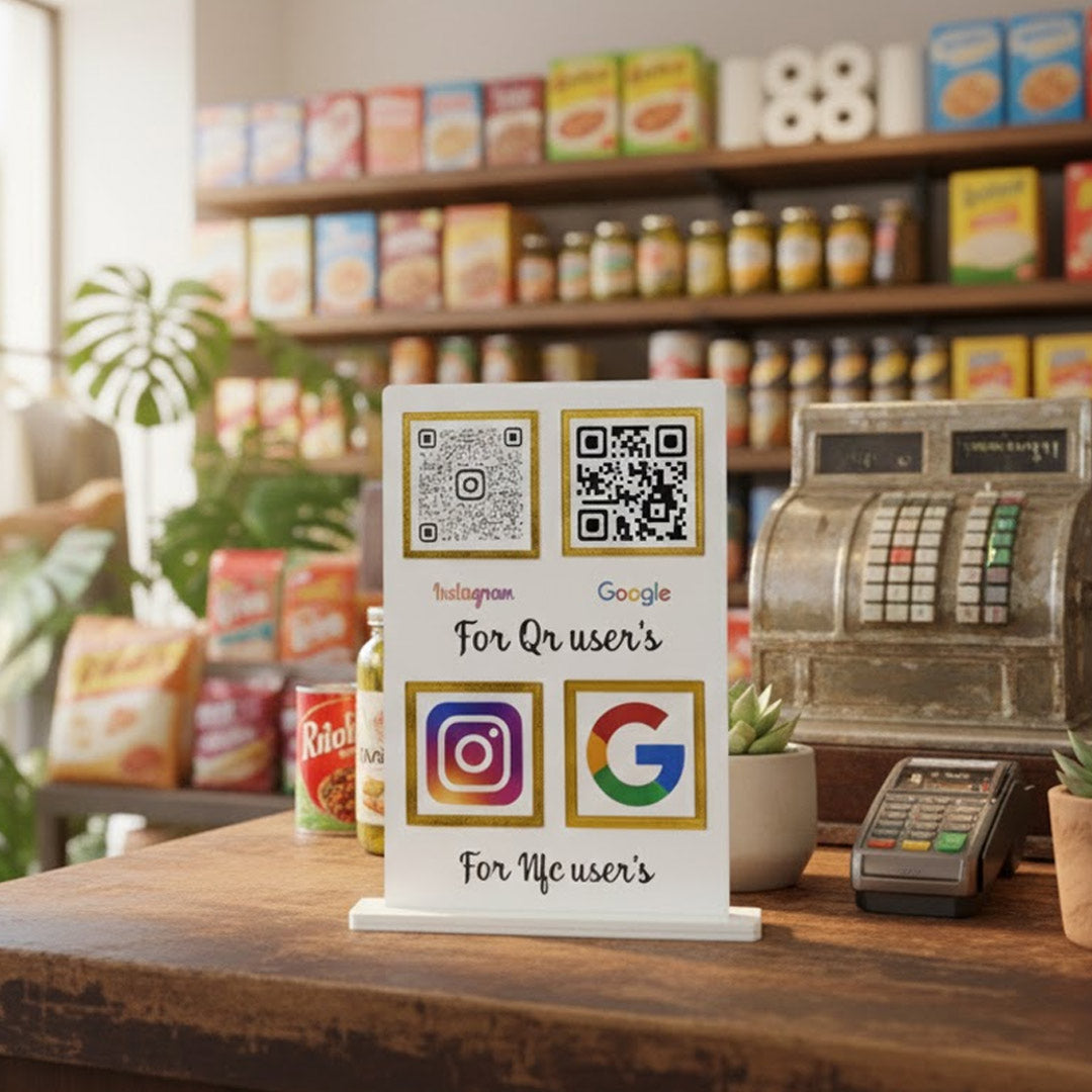 Custom QR Code & NFC Tap Board for Shops – Love Craft Gifts