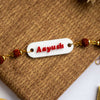 Personalized Name Rudraksha Rakhi for Brothe | Love Craft Gifts | 