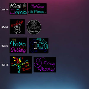 Customized Neon Name Light Frames