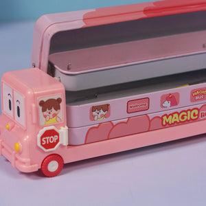 Space Bus Pencil Box-Pink