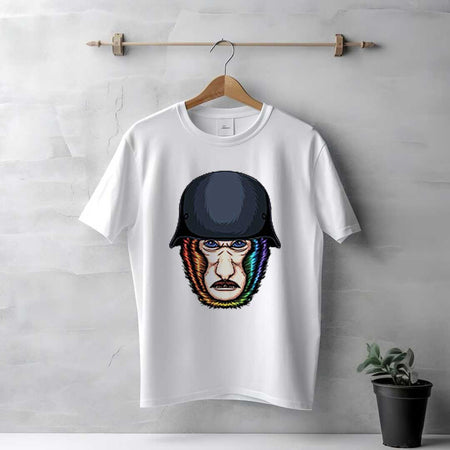 Men's White Cap Monkey T-Shirt | Love Craft Gifts