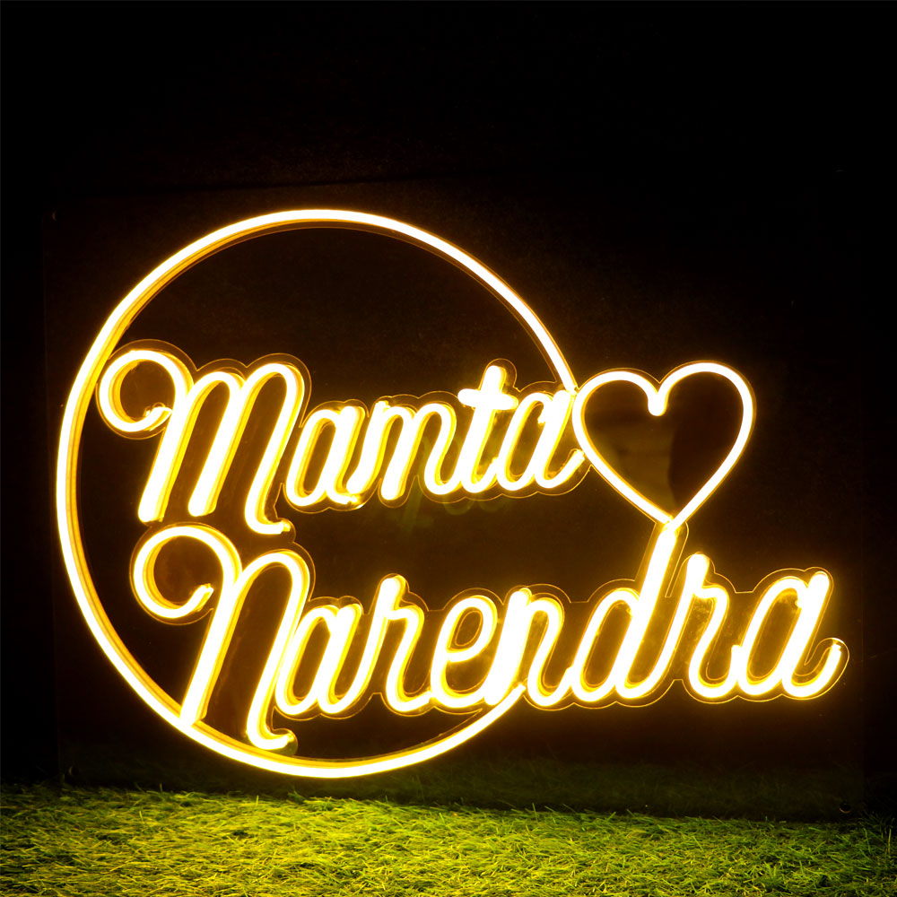 Customized Couple Neon Name Light Frames