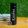 Custom Vacuum Insulated Water Bottle With Led Temperature Display ( Matte Black 500ml)