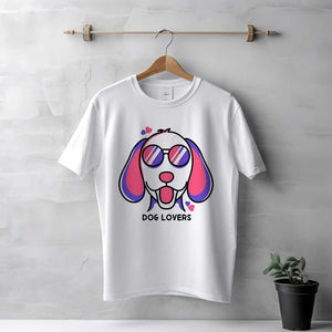 Men's White Dog Lovers T-Shirt | Love Craft Gifts