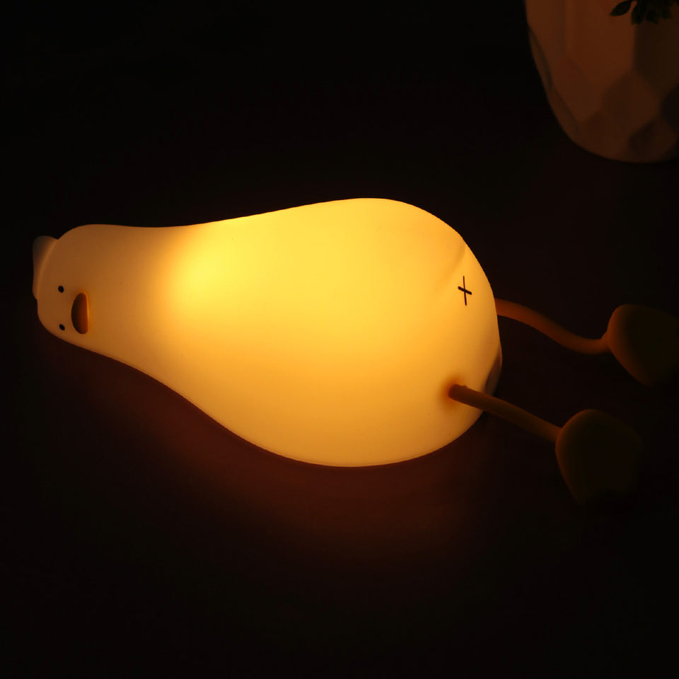 Lying FlatCute Duck Light Night Lamp (6.2 cm, Warm White Light)