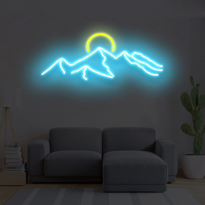 Mountain Neon Sign Light