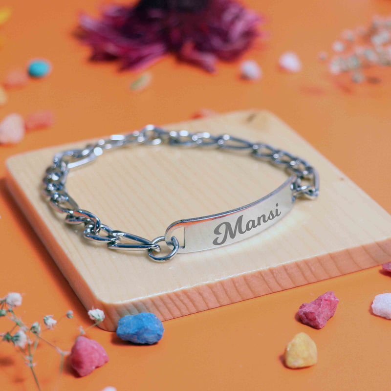 Personalized Name Bracelet For Women - Silver