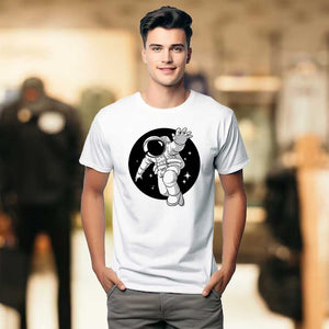 Men's White Astronaut T-Shirt | Love Craft Gifts