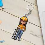 Engineer Keychain For Women With Name | Love Craft Gifts