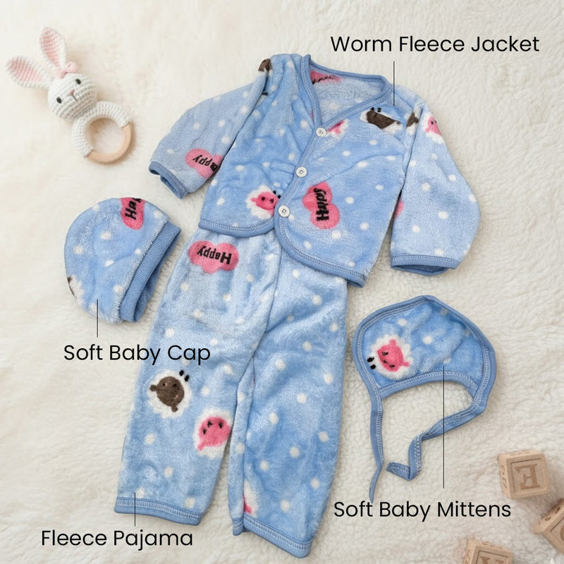 Baby Winter Fleece Clothing Set (4-Piece)