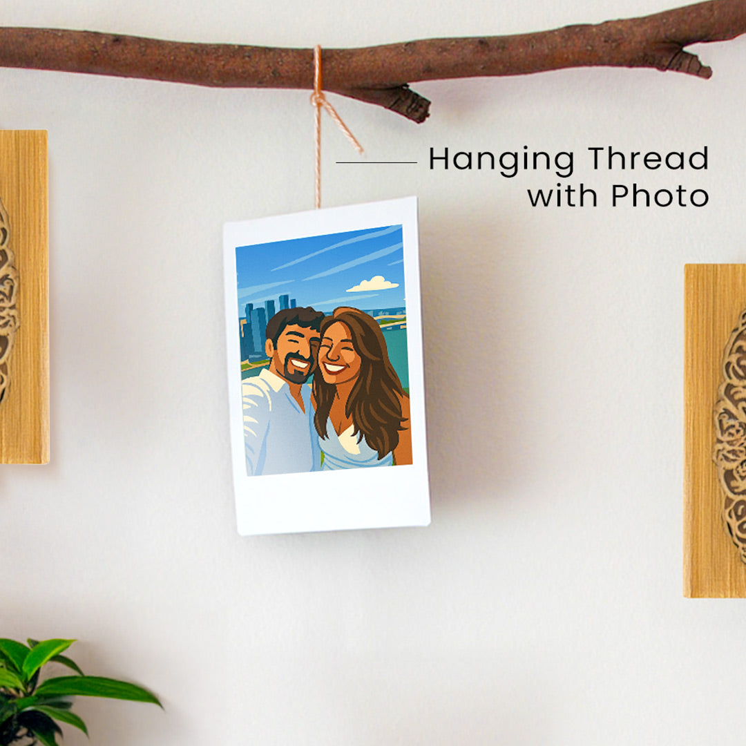 Personalized Ghibli Polaroid Photo Set – 10 Custom Prints with Hanging Thread