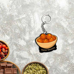 Customized Indian Sweets Keychain Or Keyring With Name